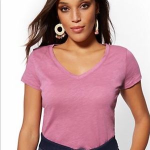 New York and Company Hampton tee pink lotus xxl